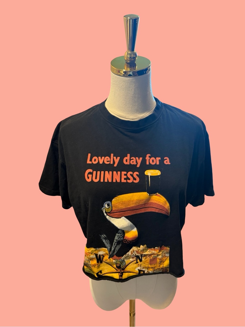 Guinness Black Tee with Orange Text